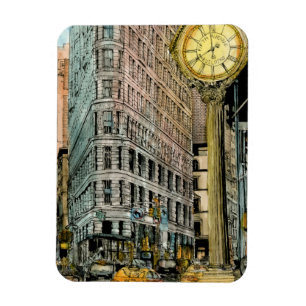 Imán Destinos  Reloj Vintage de la Quinta Avenida