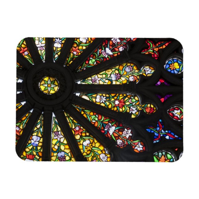 Imán Detalle de cristal manchado 2 (Horizontal)