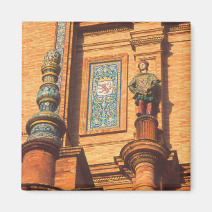 Imán Detalle de estatua de cerámica en la Plaza de Espa