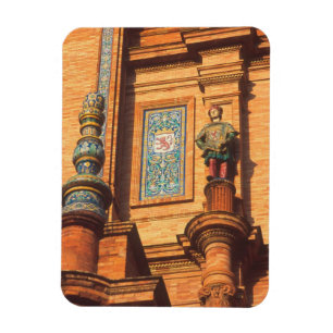 Imán detalle de estatua de cerámica en la Plaza de Espa