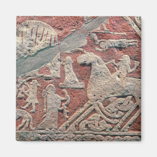 Imán Detalle de figuras que ilustran una saga