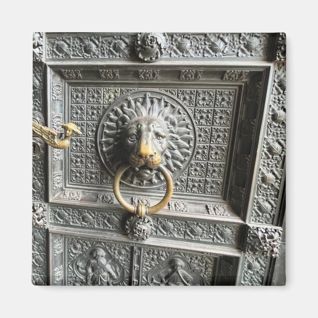 Imán Detalle de la puerta de león (Frente)