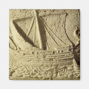 Imán Detalle de un alivio de un barco, de un sarcófago