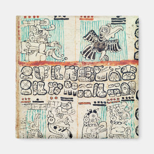 Imán Detalle de un códice maya