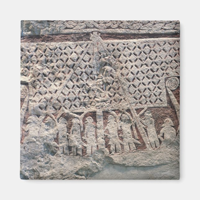 Imán Detalle de una piedra de imagen que representa un  (Frente)