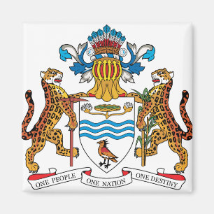 Imán Detalle del escudo de armas de Guyana