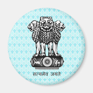 Imán Detalle del escudo de armas de la India