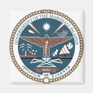 Imán Detalle del escudo de armas de Marshall Islands