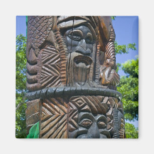 Imán Detalle del tótem kanak, Noumea, Nueva 2