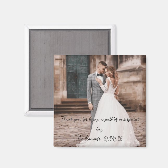 IMÁN DETALLES DE BODA PARA INVITADOS (Anverso/Reverso)