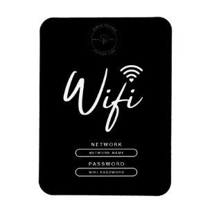 Imán Detalles del logotipo de negocios moderno Wifi en