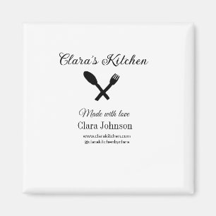 Imán detalles del nombre del chef de comida de cocina r