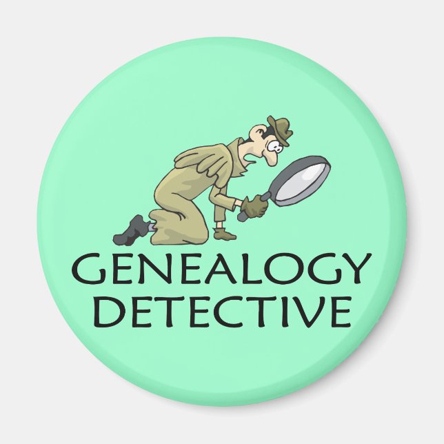 Imán Detective privado de genealogía (Frente)