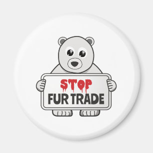 Imán Detener el comercio de pieles con un oso polar tri