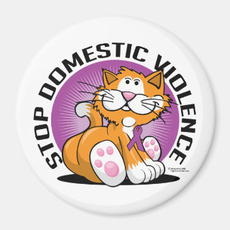 Imán Detener el gato contra la violencia doméstica