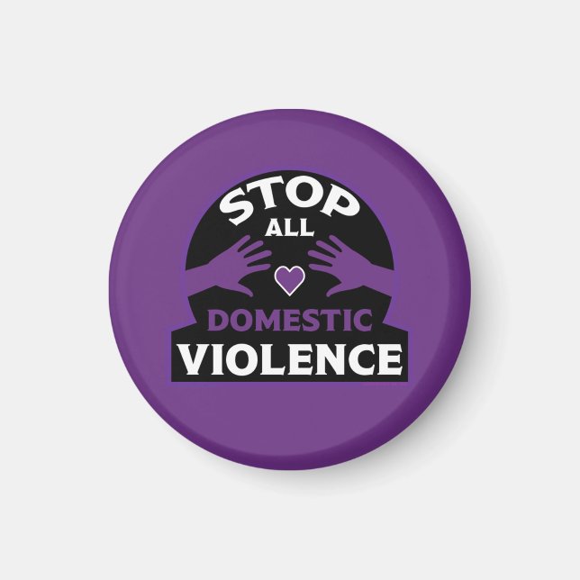 Imán Detener la violencia doméstica (Frente)