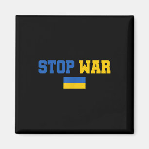 Imán Detengan la guerra I con la bandera de Ucrania apo
