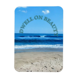 Imán Detente en escena de playa de belleza