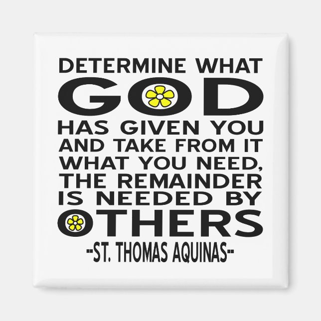 Imán Determinar Lo Que Dios Te Ha Dado Cita De Aquino (Frente)