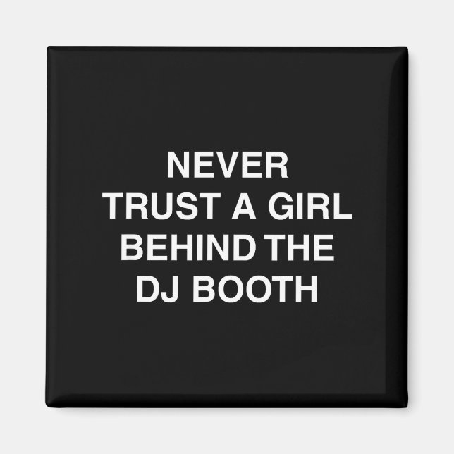 Imán Detrás de la cabina del dj divertido techno edm fe (Frente)