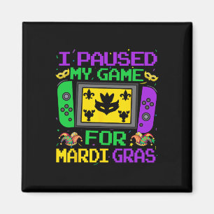 Imán Detuve Mi Juego Para Mardi Gras Video Gamer Men Bo
