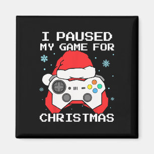 Imán Detuve Mi Juego Para Navidad Retro Jugador De Jueg