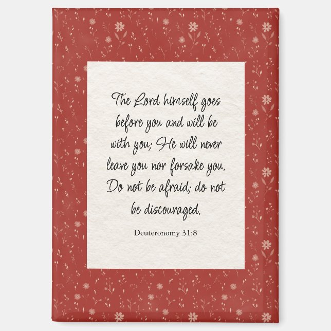 Imán Deuteronomio 31:8 Biblia Verse Image (Anverso)