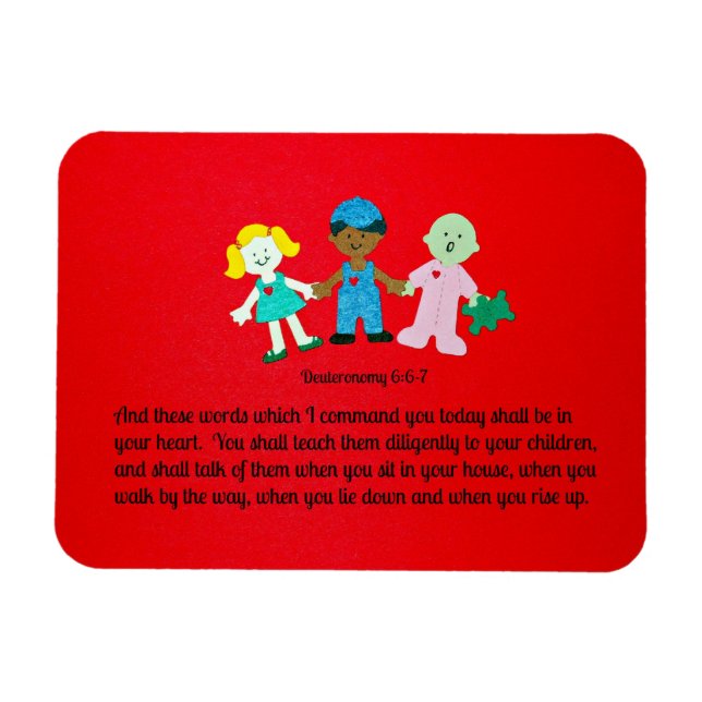 Imán Deuteronomio 6:6-7 Y estas palabras que mando (Horizontal)