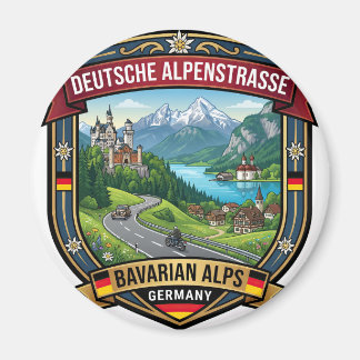 Imán Deutsche Alpenstraße Alemania viaje por carretera