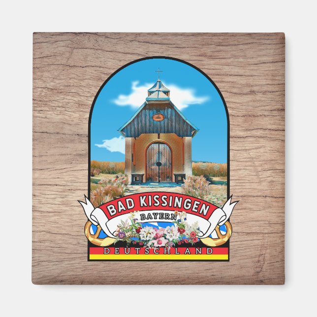 Imán Deutschland Bad Kissingen Vintage souvenir (Frente)