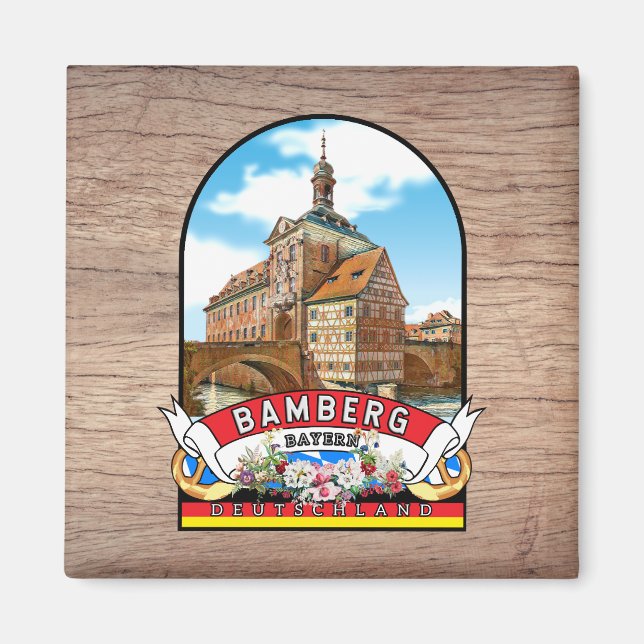 Imán Deutschland Bamberg Vintages Souvenir (Frente)