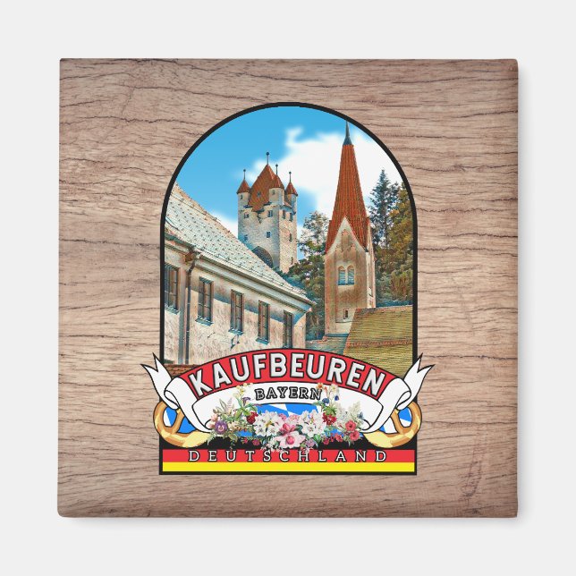 Imán Deutschland Kaufbeuren Vintage souvenir (Frente)