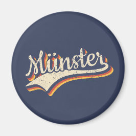 Imán Deutschland Münster Vintage Retro Typografie