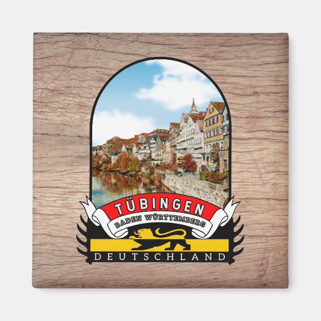 Imán Deutschland Tübingen Vintage souvenir (Frente)