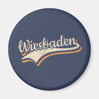 Imán Deutschland Wiesbaden Retro Typografie