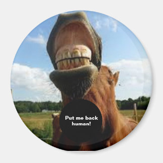 Imán ¡Devuélveme humanos! Horse Magnet