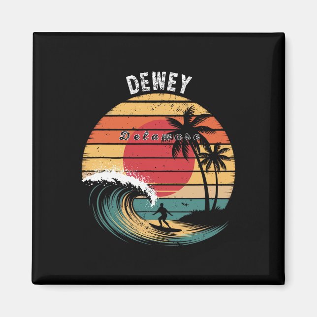 Imán Dewey Beach Delaware Playa Surfing  (Frente)