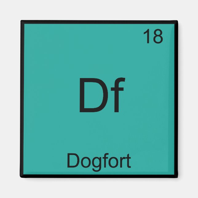 Imán Df - Camiseta Elemento de Química Divertido Dogfor (Frente)
