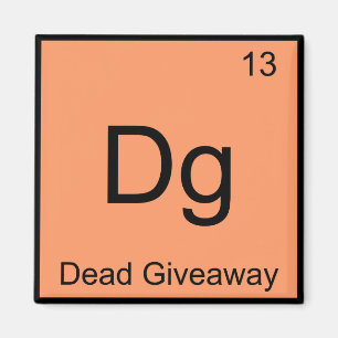 Imán Dg - Química Símbolo Elemento Muerto Obsequio Meme