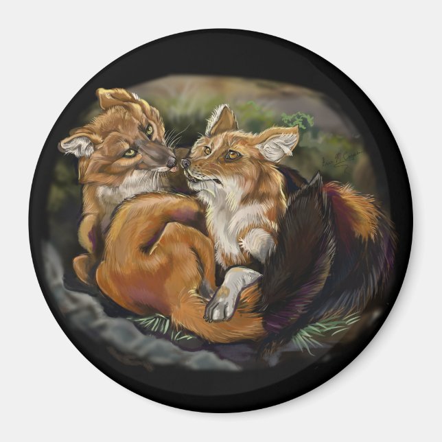 Imán Dhole Cuddle Pareja (Frente)