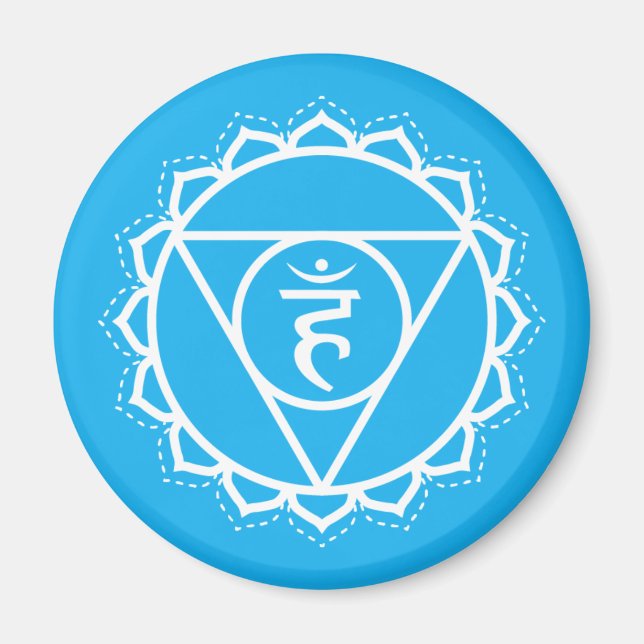 Imán Di tu verdad azul garganta Chakra Magnet (Frente)