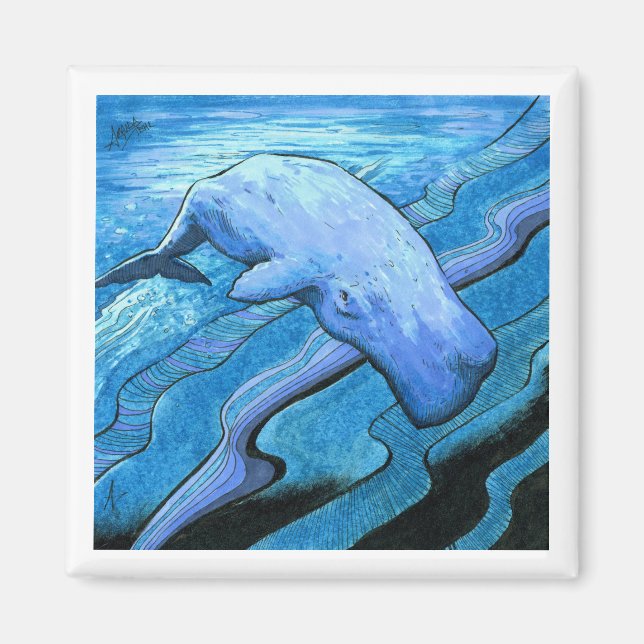 Imán Día 12 de octubre de 2018 - Onda de ballenas (Frente)