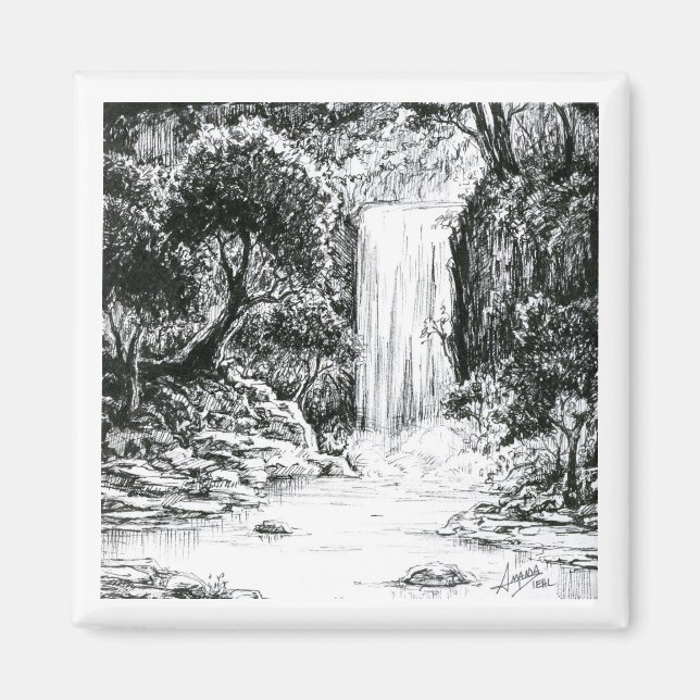 Imán Día 21 de octubre de 2018 - Cascada en los bosques (Frente)