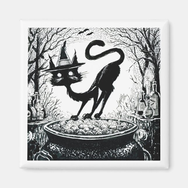 Imán Día 4 de octubre de 2018 - Gato de bruja (Frente)