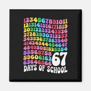 Imán Día 67 de la escuela Maestro 67 Días Matemáticas N