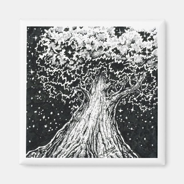 Imán Día 8 de octubre de 2018 - Árbol de estrellas (Frente)
