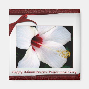 Imán Día administrativo de los profesionales floral