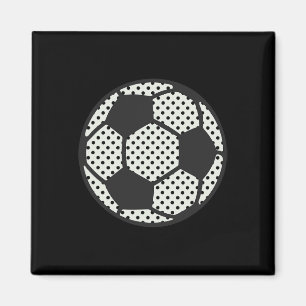 Imán Día Creativo de Arte de Punto de Fútbol Ll para Jó