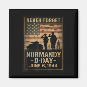 Imán Día D 81 Aniversario Normandía 1944 Tributo Milita
