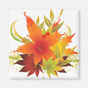 Imán Día de Acción de Gracias de Autumn Leaves